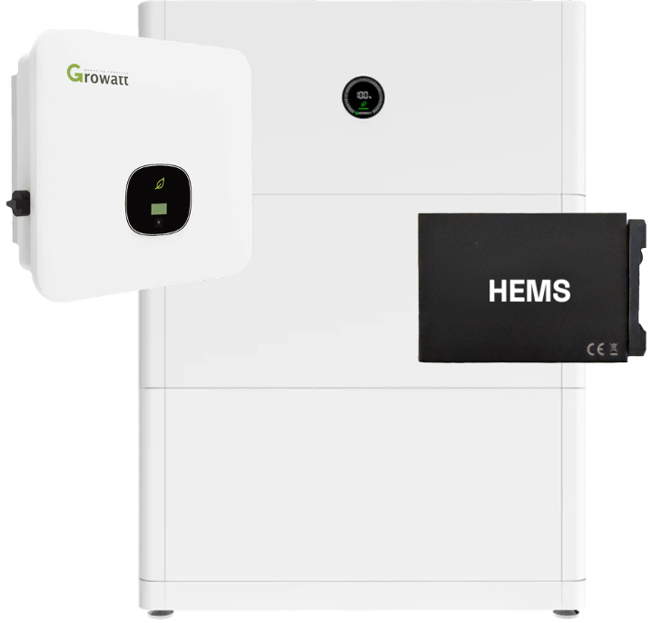 GROWATT thuisbatterij 10kWh 3-fase inclusief 10kW omvormer en Energie Management Systeem - compleet pakket